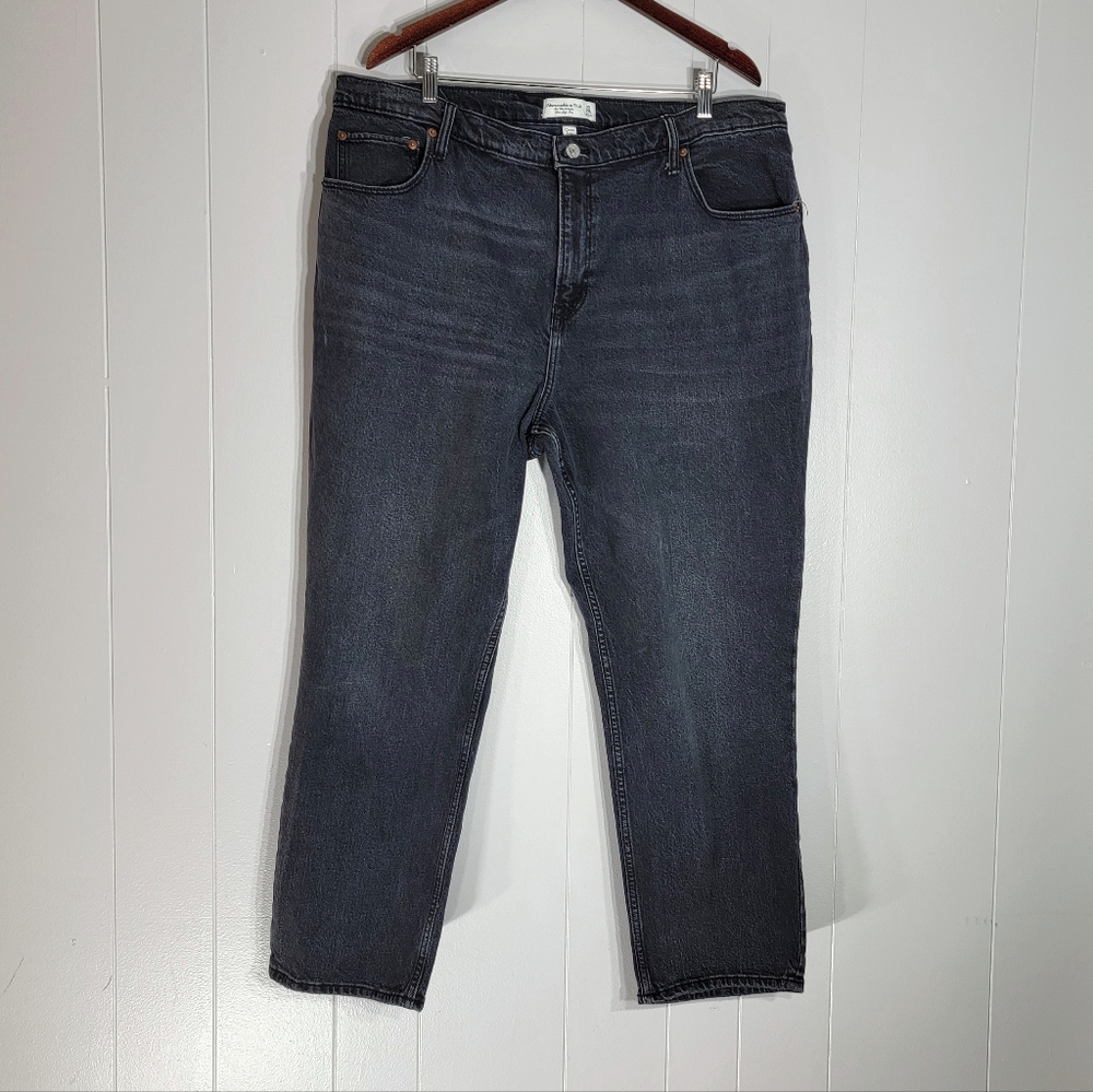 Abercrombie & Fitch Women's High Rise Jeans - Dark Gray